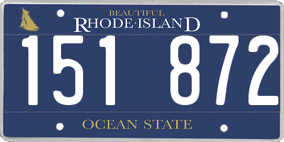 RI license plate 151872
