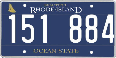 RI license plate 151884