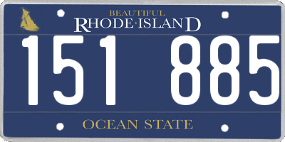 RI license plate 151885