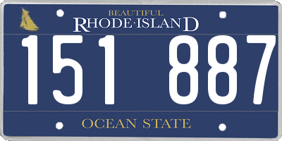 RI license plate 151887