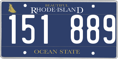 RI license plate 151889