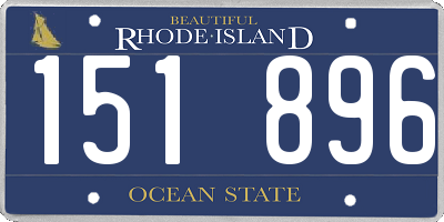 RI license plate 151896