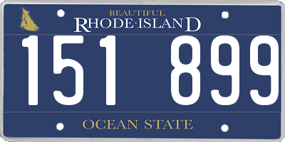 RI license plate 151899