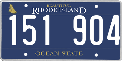 RI license plate 151904