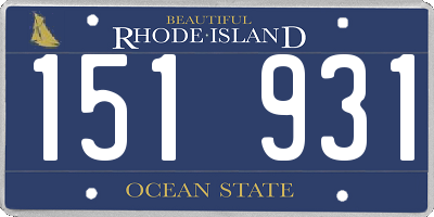RI license plate 151931