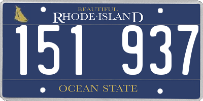 RI license plate 151937