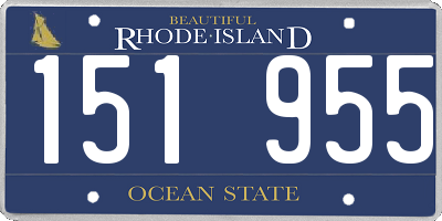 RI license plate 151955