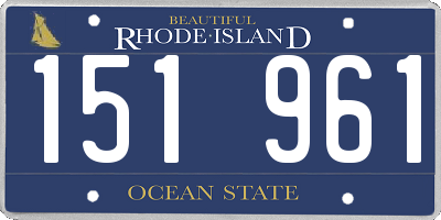 RI license plate 151961
