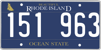 RI license plate 151963