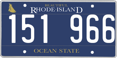 RI license plate 151966
