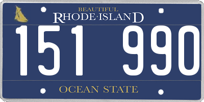 RI license plate 151990