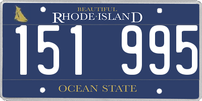 RI license plate 151995
