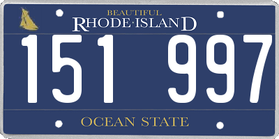 RI license plate 151997