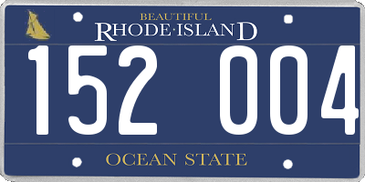 RI license plate 152004