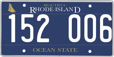 RI license plate 152006