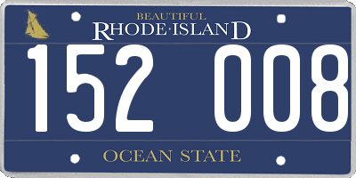 RI license plate 152008
