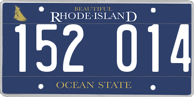 RI license plate 152014