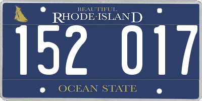 RI license plate 152017