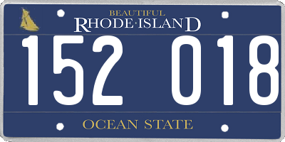 RI license plate 152018