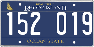 RI license plate 152019