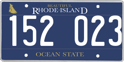 RI license plate 152023