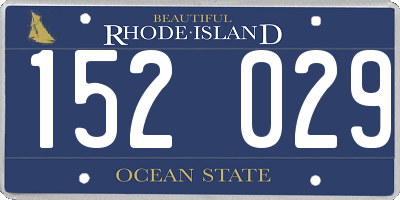 RI license plate 152029