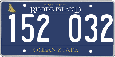 RI license plate 152032