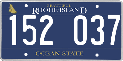 RI license plate 152037