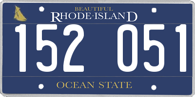 RI license plate 152051
