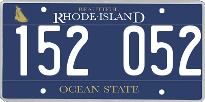 RI license plate 152052
