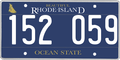 RI license plate 152059