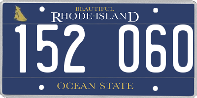RI license plate 152060