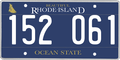 RI license plate 152061