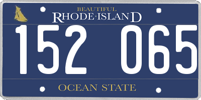 RI license plate 152065