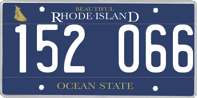 RI license plate 152066