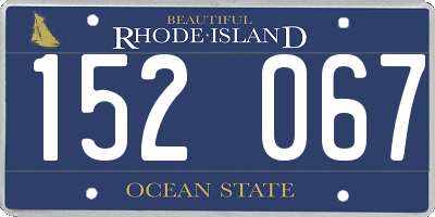 RI license plate 152067
