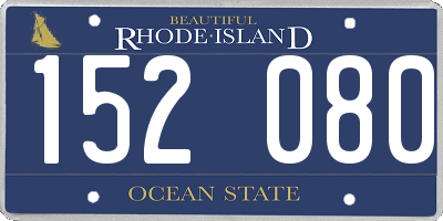 RI license plate 152080