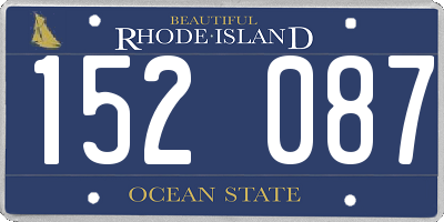RI license plate 152087