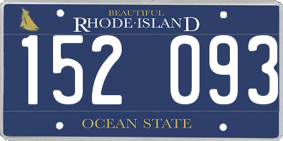 RI license plate 152093