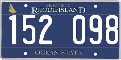 RI license plate 152098