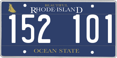 RI license plate 152101