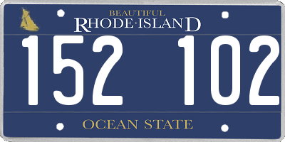 RI license plate 152102