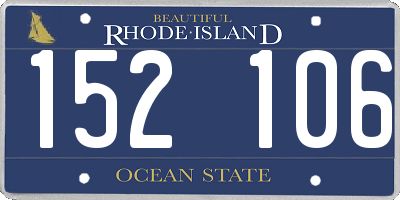 RI license plate 152106