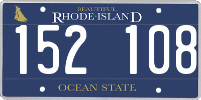 RI license plate 152108