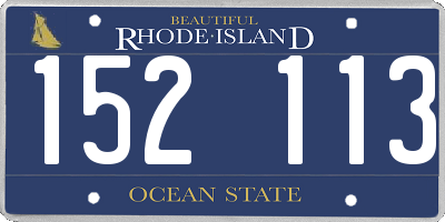 RI license plate 152113