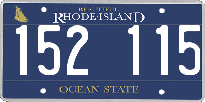 RI license plate 152115
