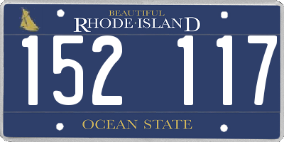 RI license plate 152117