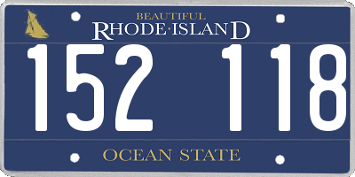 RI license plate 152118