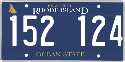 RI license plate 152124
