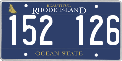 RI license plate 152126